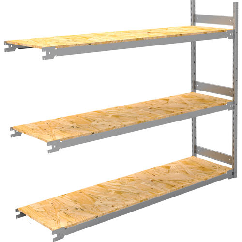 &eacute;tag&egrave;re-classeur de grande largeur, Acier, 3 Tablettes, 72" la x 18" p x 60" h, Ensemble Ajout Solutions industrielles ALPHA