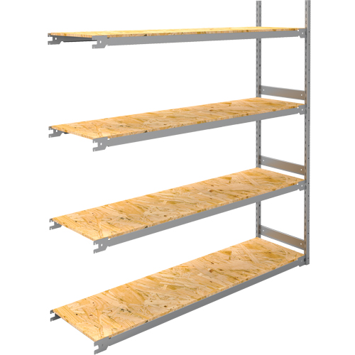 &eacute;tag&egrave;re-classeur de grande largeur, Acier, 4 Tablettes, 72" la x 18" p x 84" h, Ensemble Ajout Solutions industrielles ALPHA