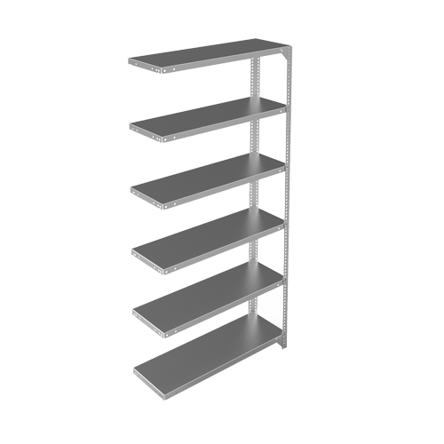 &eacute;l&eacute;ment de rayonnage, Acier galvanis&eacute;, Montant &agrave; fente, Capacit&eacute; 400 lb, 36" la x 72" h x 12" p Solutions industrielles ALPHA