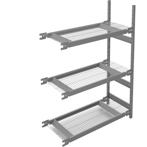 &eacute;tag&egrave;re de grande largeur, Acier, Sans boulons, Capacit&eacute; 1340 lb, 42" la x 60" h x 18" p Solutions industrielles ALPHA