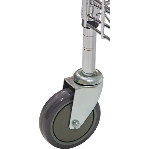 Chariot de s&eacute;curit&eacute;, Chrom&eacute;, 48" x 69" x 24", Capacit&eacute; 500 lb Solutions industrielles ALPHA