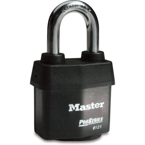 Cadenas Pro-Series Weather Tough, Noir, Cl&eacute;s diff&eacute;rentes, Acier lamin&eacute;, Largeur de 2-3/8" Solutions industrielles ALPHA