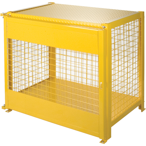 Gas Cylinder Cabinets, 6 Cylinder Capacity, 44" W x 30" D x 37" H, Yellow Solutions industrielles ALPHA
