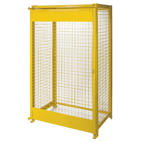 Gas Cylinder Cabinets, 10 Cylinder Capacity, 44" W x 30" D x 74" H, Yellow Solutions industrielles ALPHA