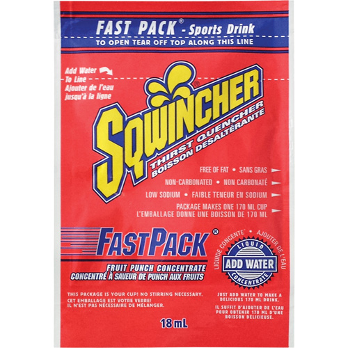 Sqwincher&reg; Rehydration Drink Fast Pack&reg;, Single Serve, Fruit Punch Solutions industrielles ALPHA