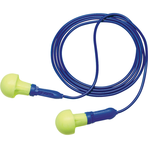 Bouchons d'oreilles d&eacute;tectables E-A-R Push-ins, Avec cordon, Taille unique, Vrac - Sac en poly, NRR dB NRR 28 dB Solutions industrielles ALPHA