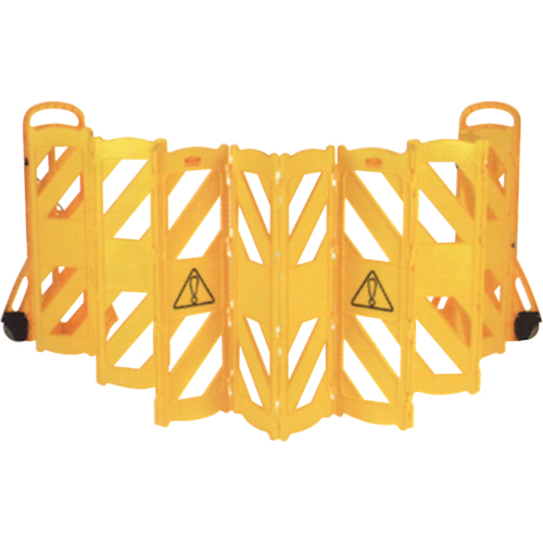 Portable Mobile Barriers, 13' L, Plastic, Yellow Solutions industrielles ALPHA
