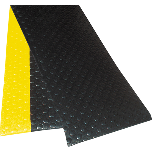 Tapis &agrave; surface &agrave; bulles Sof-Tred No 417 avec Dyna-Shield, &agrave; bulles, 2' x 3' x 1/2", Noir/Jaune, PVC Solutions industrielles ALPHA