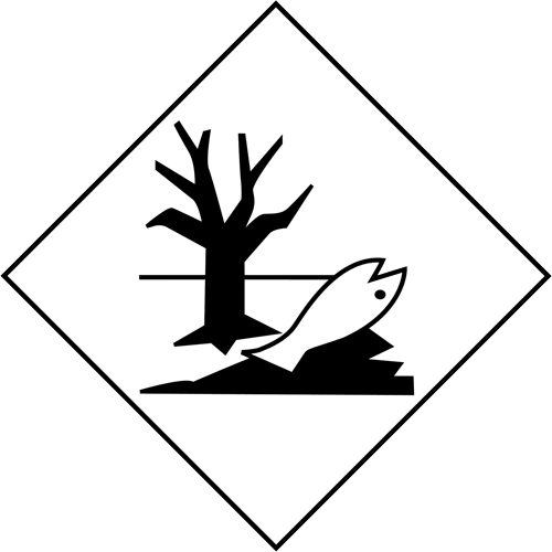 &eacute;tiquette d'exp&eacute;dition TMD marque de polluant marin, 4" lo x 4" la, Noir sur blanc Solutions industrielles ALPHA