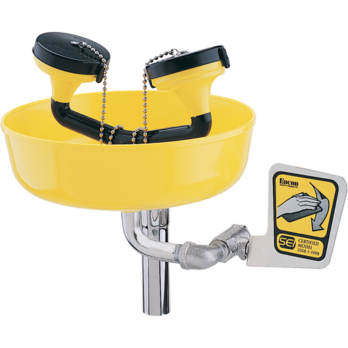 Eyewash Station, Supply Pipe Mount Installation, Plastic Bowl Solutions industrielles ALPHA