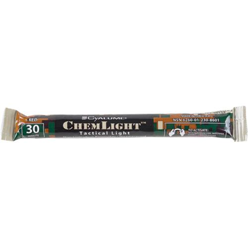 6" Cyalume&reg; Lightsticks, Red, 30 mins. Duration Solutions industrielles ALPHA