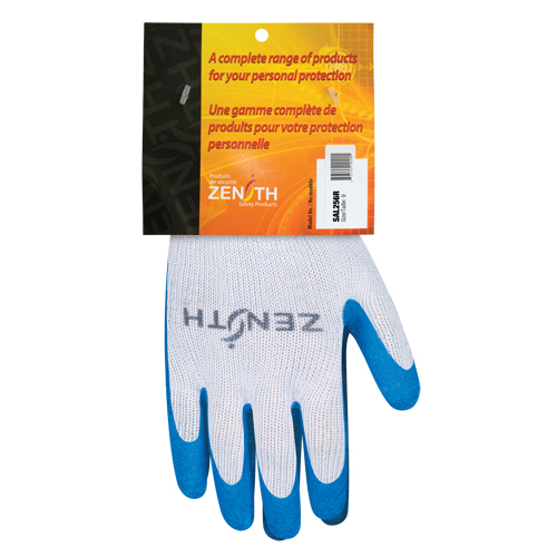 Natural Rubber Seamless Knit Coated Gloves, 9, Rubber Latex Coating, 10 Gauge, Polyester/Cotton Shell Solutions industrielles ALPHA