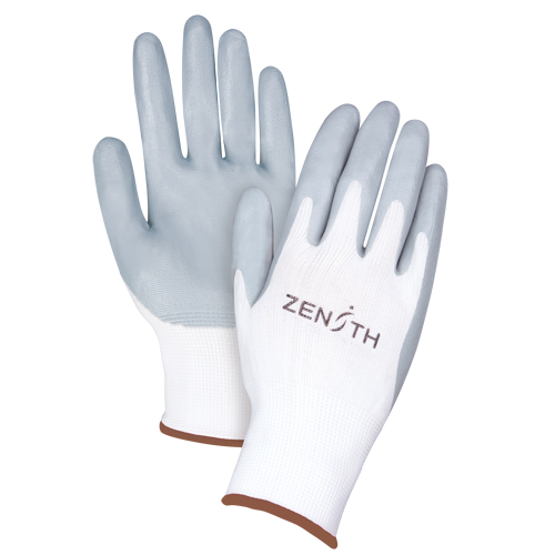 Lightweight Breathable Coated Gloves, 9/Large, Foam Nitrile Coating, 13 Gauge, Polyester Shell Solutions industrielles ALPHA