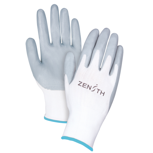 Gants l&eacute;gers enduits et respirants, 10/T-Grand, R&ecirc;vetement Mousse de nitrile, Calibre 13, Enveloppe en Polyester Solutions industrielles ALPHA