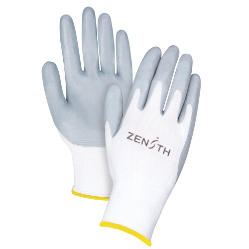 Lightweight Breathable Coated Gloves, 11/2X-Large, Foam Nitrile Coating, 13 Gauge, Polyester Shell Solutions industrielles ALPHA