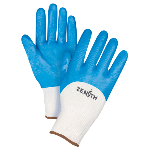 Gants enduits et tricot&eacute;s sans coutures de poids moyen, 9/Grand, R&ecirc;vetement Nitrile, Calibre 13, Enveloppe en Coton Solutions industrielles ALPHA