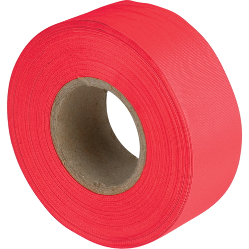 Rubans pour signalisation, 1,1875" la x 150' lo, Rouge fluorescent Solutions industrielles ALPHA