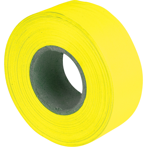 Flagging Tape, 1.2" W x 150' L, Fluorescent Yellow Solutions industrielles ALPHA
