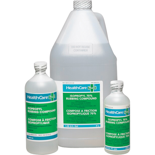 Alcool isopropylique &agrave; friction, Liquide, Antiseptique Solutions industrielles ALPHA