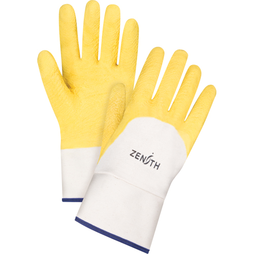 Gants enduits au fini rugueux, 10/T-Grand, R&ecirc;vetement Latex de caoutchouc, Enveloppe en Coton Solutions industrielles ALPHA