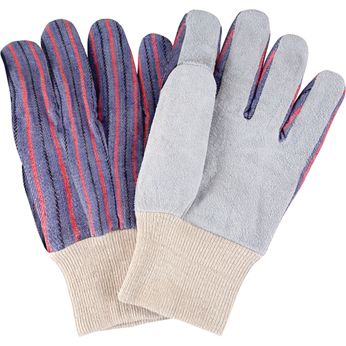 Gants de travail d'usage standard, Grand, Paume en Cuir de vache refendu Solutions industrielles ALPHA
