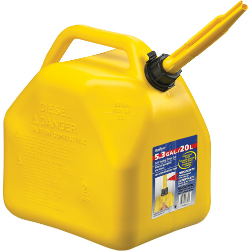 Jerry Cans, 5.3 US gal./20.06 L, Yellow, CSA Compliant/ULC Solutions industrielles ALPHA