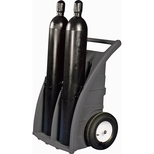 Dual-Cylinder Dollies, Rubber Wheels, 23" W x 12"L Base, 500 lbs. Solutions industrielles ALPHA