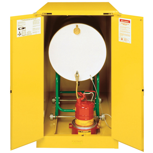 Armoires Sure-Grip EX pour entreposage de barils &agrave; l'horizontale, Capacit&eacute; de 55 gal. US, Jaune Solutions industrielles ALPHA