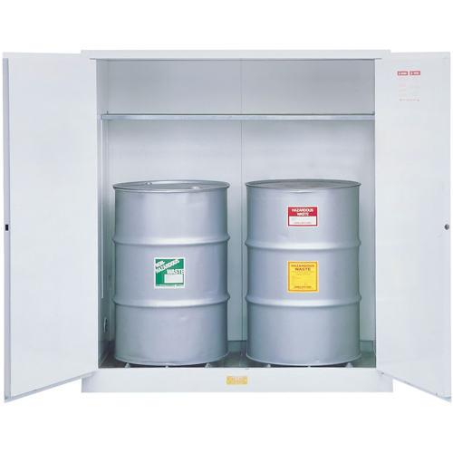 Armoires de s&eacute;curit&eacute; pour d&eacute;chets dangereux, Capacit&eacute; de 55 gal. US, Blanc Solutions industrielles ALPHA