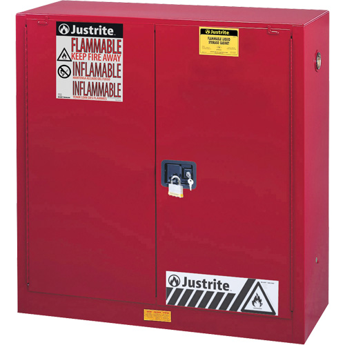 Armoire de s&eacute;curit&eacute; pour la peinture et les encres combustibles EX Sure-Grip, 40 gal., 3 tablettes Solutions industrielles ALPHA