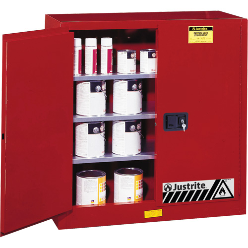 Armoire de s&eacute;curit&eacute; pour la peinture et les encres combustibles EX Sure-Grip, 40 gal., 3 tablettes Solutions industrielles ALPHA