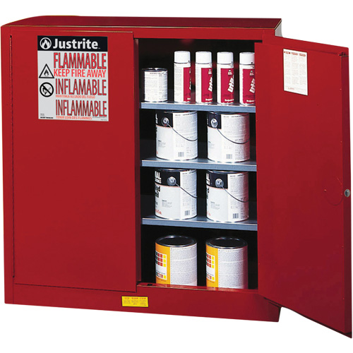 Armoire de s&eacute;curit&eacute; pour la peinture et les encres combustibles EX Sure-Grip, 40 gal., 3 tablettes Solutions industrielles ALPHA