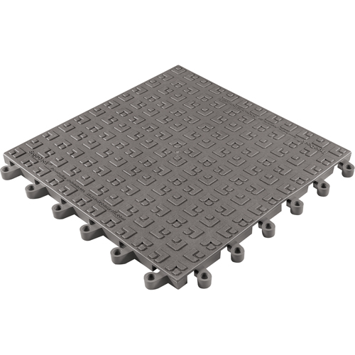 ErgoDeck&reg; Soft No. 566 Matting, PVC, 1-1/2' W x 1-1/2' L, 7/8" Thick, Charcoal Solutions industrielles ALPHA