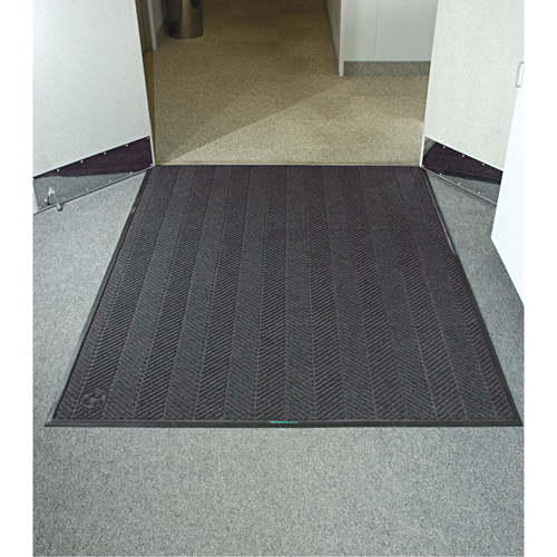 Waterhog&reg; Eco Elite Matting, Wiper/Scraper, 6' x 6' x 3/8", Grey Ash Solutions industrielles ALPHA