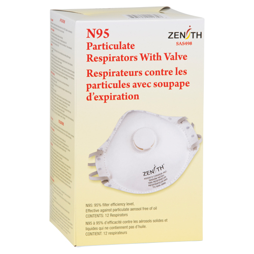 Respirateur contre les particules, N95, Certifi&eacute; NIOSH, Moyen/grand Solutions industrielles ALPHA