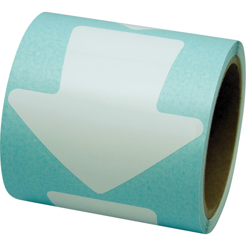 Coloured Floor Marking Decals, Arrow, 4" L x 4" W, White, Vinyl Solutions industrielles ALPHA