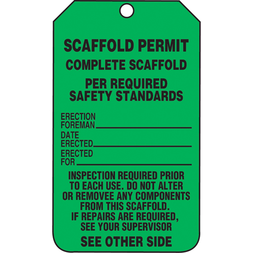 &eacute;tiquettes de s&eacute;curit&eacute; d'inspection et de contr&ocirc;le de l'&eacute;tat de l'&eacute;quipement, Papier cartonn&eacute;, 3-1/8" la x 5-7/8" h, Anglais Solutions industrielles ALPHA