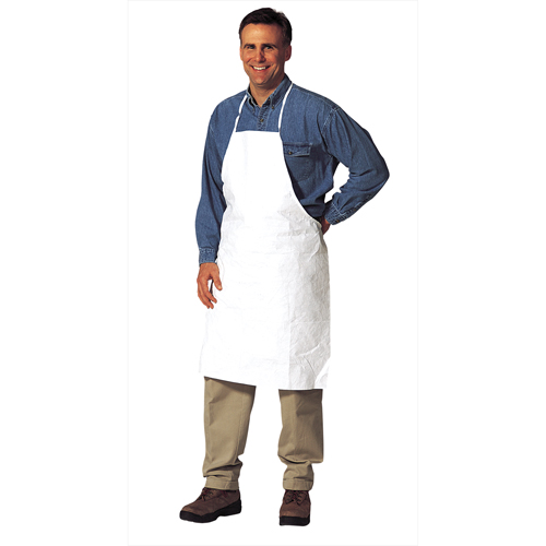 Tablier, Tyvek 400, Blanc, 28" la x 36" lo Solutions industrielles ALPHA