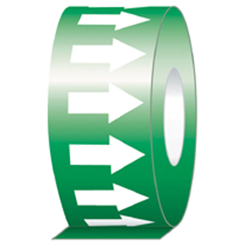 Pipe Marker, 108', White on Green Solutions industrielles ALPHA