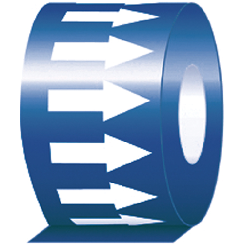 &eacute;tiquette de tuyauterie, 108', Blanc/bleu Solutions industrielles ALPHA