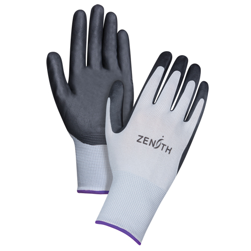 Gants l&eacute;gers enduits et respirants, 6/T-petit, R&ecirc;vetement Mousse de nitrile, Calibre 13, Enveloppe en Polyester Solutions industrielles ALPHA