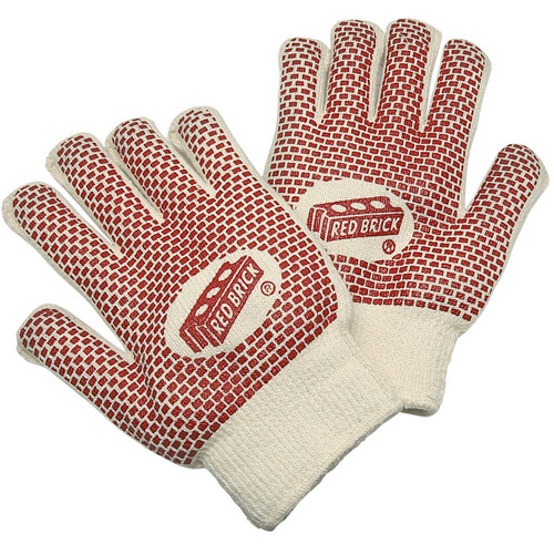 Gants r&eacute;versibles en tissu &eacute;ponge Red Brick, Coton, Deux c&ocirc;t&eacute;s, Calibre 10, Grand Solutions industrielles ALPHA