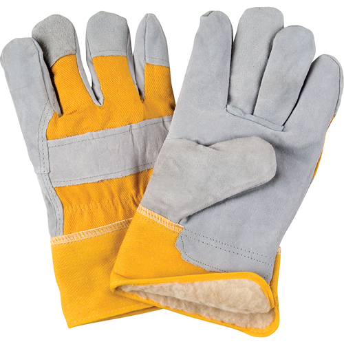 Gants d'ajusteur doubl&eacute;s pour l'hiver de premi&egrave;re qualit&eacute;, T-Grand, Paume en Cuir de vache refendu, Doublure en Boa Solutions industrielles ALPHA