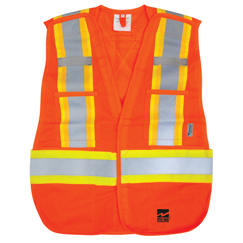 Open Road&reg; Tear Away Vest , High Visibility Orange, Polyester Solutions industrielles ALPHA
