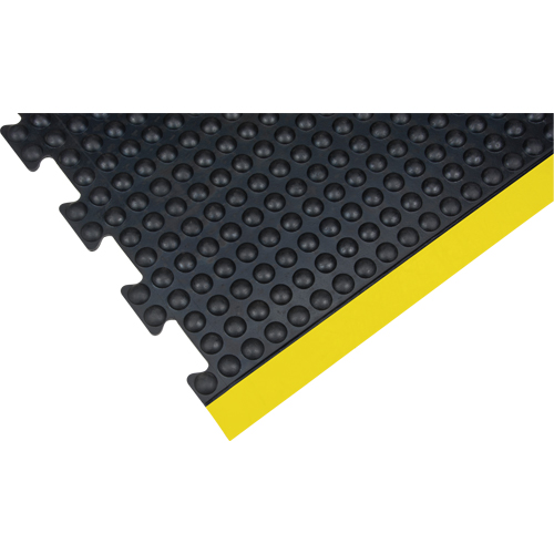 Tapis antifatigue en d&ocirc;me, &agrave; bulles, 3' x 4' x 1/2", Noir, Caoutchouc Solutions industrielles ALPHA