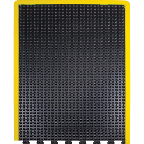Tapis antifatigue en d&ocirc;me, &agrave; bulles, 3' x 4' x 1/2", Noir, Caoutchouc Solutions industrielles ALPHA