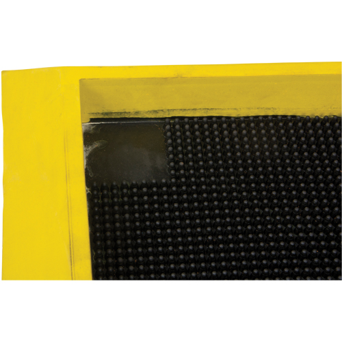 Foot Sanitizing Matting, Rubber, 2-2/3' W x 3-1/4' L x 2-1/2" Thick, Yellow Solutions industrielles ALPHA