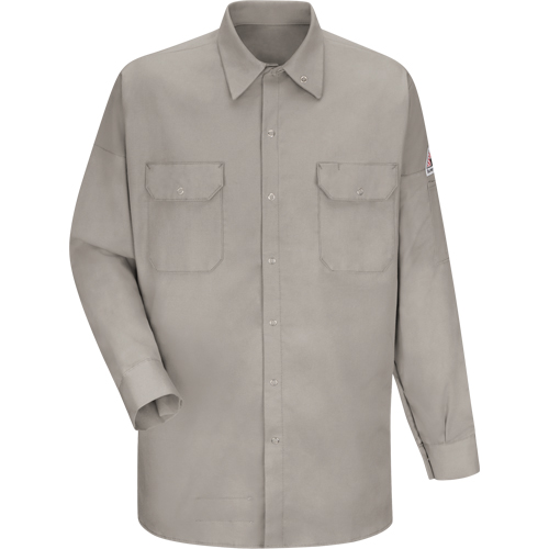 Flame Resistant Welding Shirt, Medium, Grey Solutions industrielles ALPHA