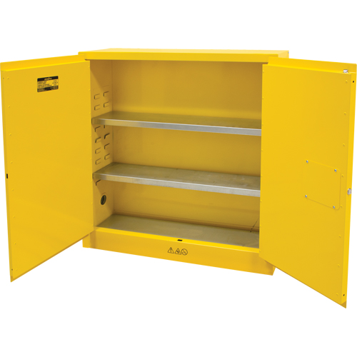 Flammable Storage Cabinet, 24 gal., 2 Door, 43" W x 44" H x 12" D Solutions industrielles ALPHA