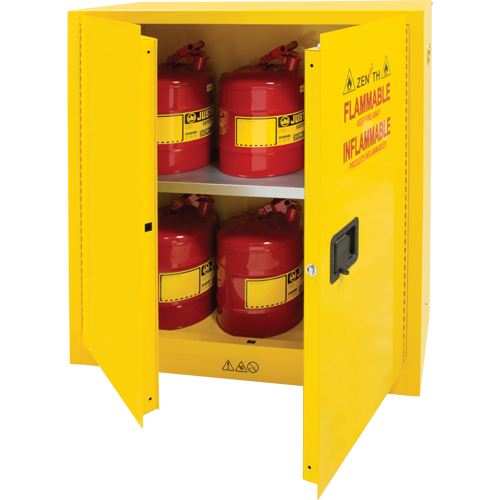 Armoire pour produits inflammables, 30 gal., 2 Porte(s), 43" La x 44" h x 18" p Solutions industrielles ALPHA
